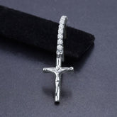 Crucifixus Silver Earrings